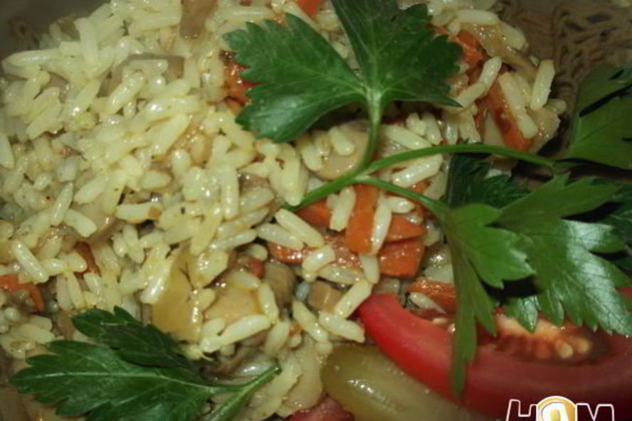 Рецепт плов с шампиньонами