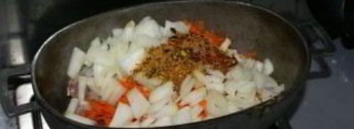 плов в утятнице. Шаг 3