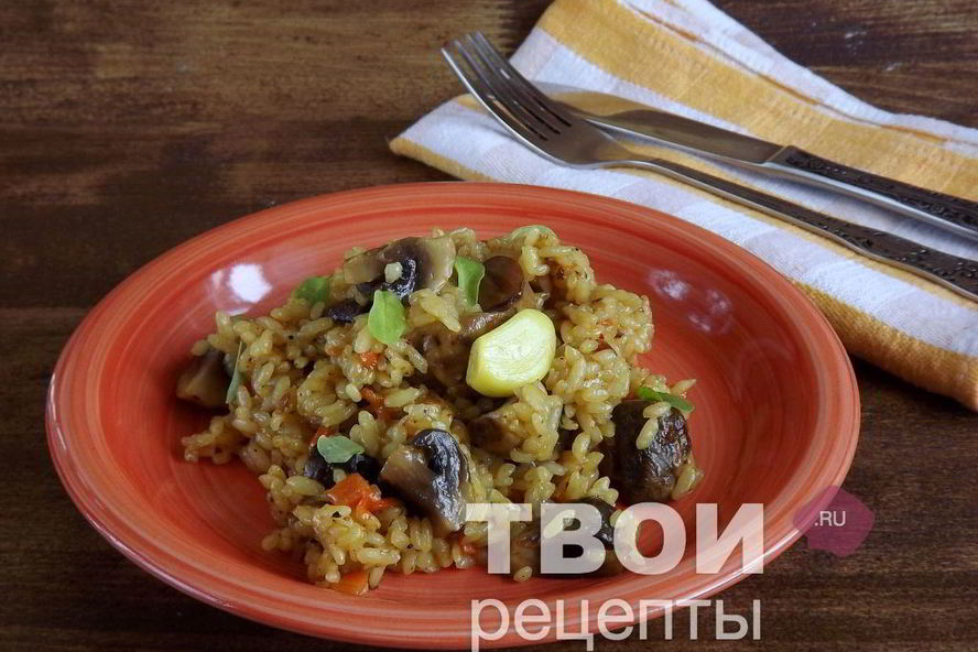 Рецепт постный плов с грибами