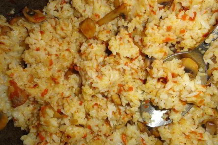 Рецепт вегетарианский постный плов с грибами