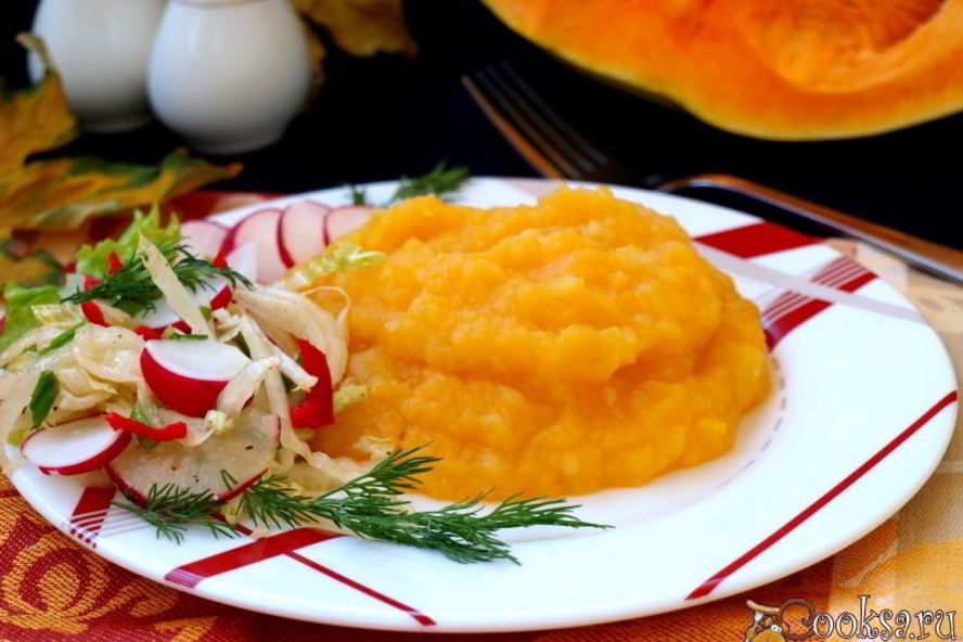 Рецепт пюре из тыквы и картофеля