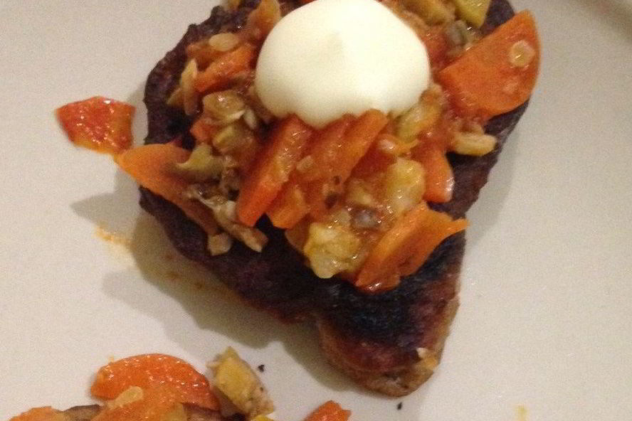 Рецепт гречневые оладушки с овощным рагу