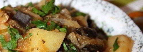 картофельное рагу с баклажанами и перцем. Шаг 3