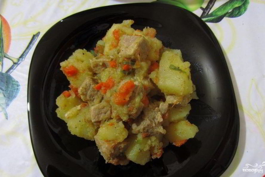 Рецепт картофельное рагу со свининой