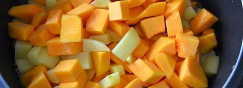 куриное рагу с тыквой и яблоками. Шаг 4