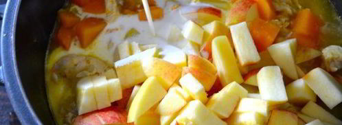 куриное рагу с тыквой и яблоками. Шаг 5