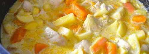 куриное рагу с тыквой и яблоками. Шаг 6