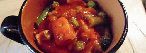 куриное рагу с зелеными овощами и сырной крышечкой. Шаг 7