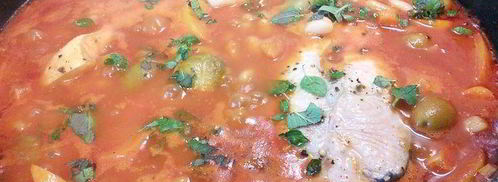 летнее овощное рагу с фасолью и лососем. Шаг 6