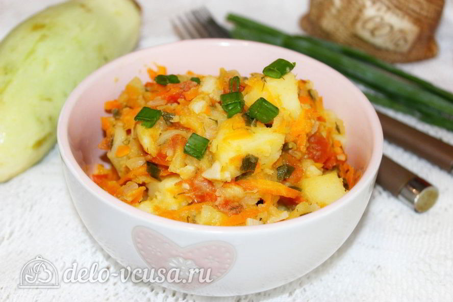 Рецепт овощное рагу из картофеля и кабачков