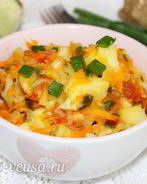 Овощное рагу из картофеля и кабачков