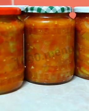 Овощное рагу из помидор, сладкого перца и лука на зиму