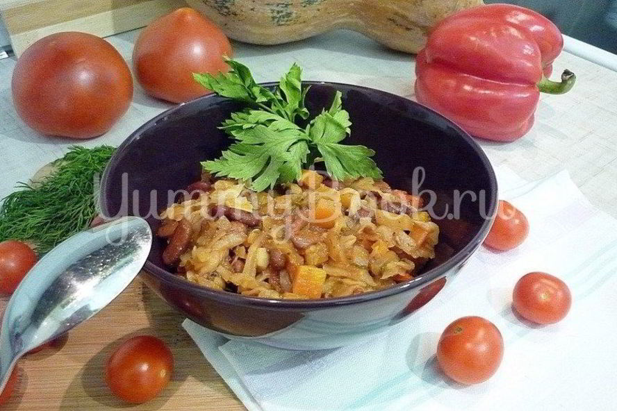 Рецепт овощное рагу с фасолью