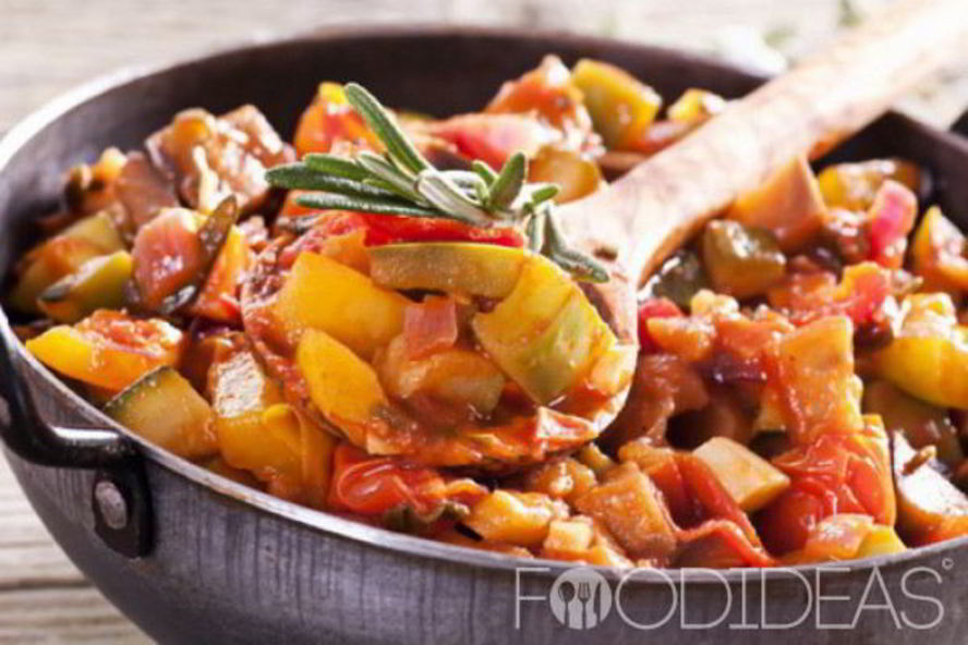 Рецепт овощное рагу с кабачками, баклажанами и мясом