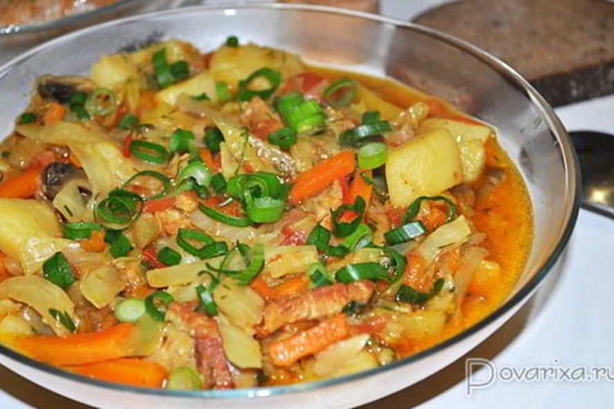 Рецепт овощное рагу с капустой