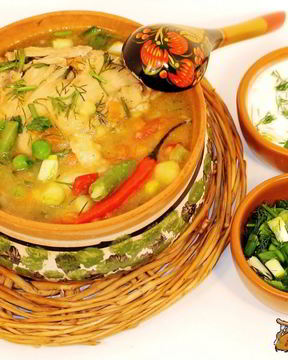 Овощное рагу с куриными бедрышками