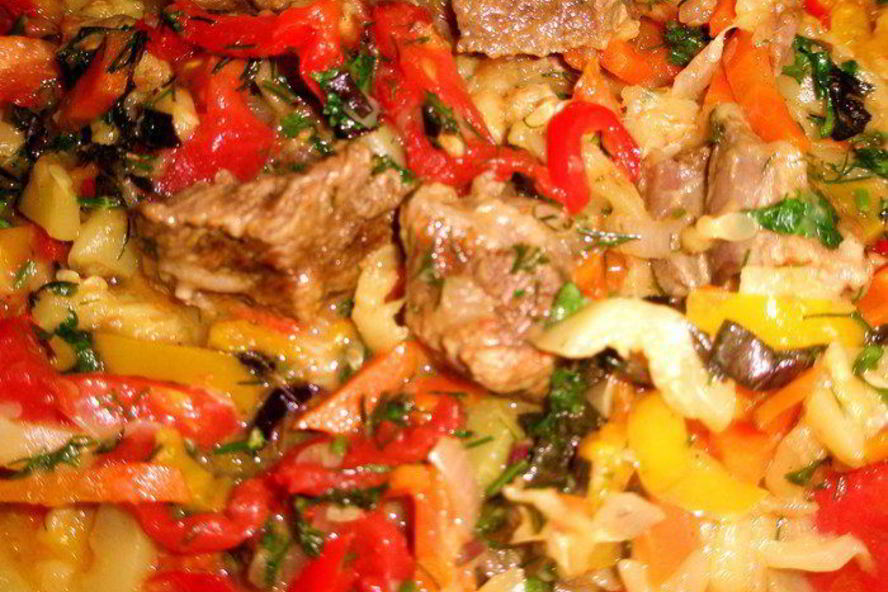Рецепт овощное рагу с телятиной