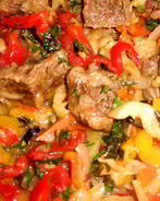 Овощное рагу с телятиной