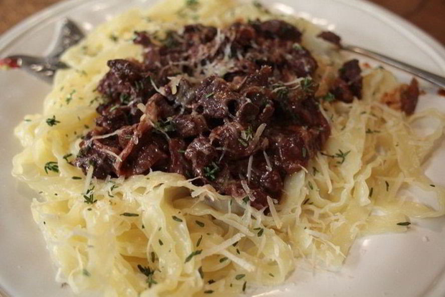 Рецепт паста с рагу из дичи