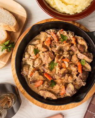 Рагу из ассорти куриных потрошков