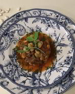 Рагу из белой фасоли с говядиной и травами