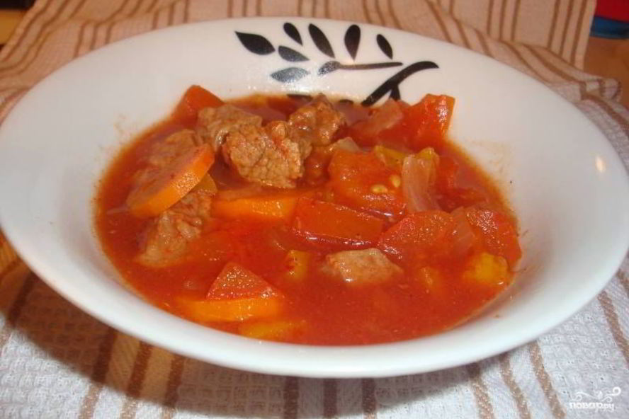 Рецепт рагу из говядины в мультиварке