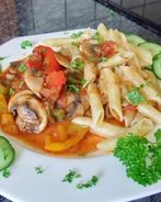 Рагу из грибов и болгарского перца