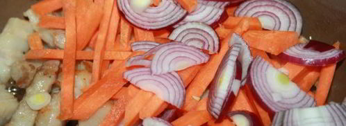 рагу из картофеля со свиной грудинкой в мультиварке. Шаг 2