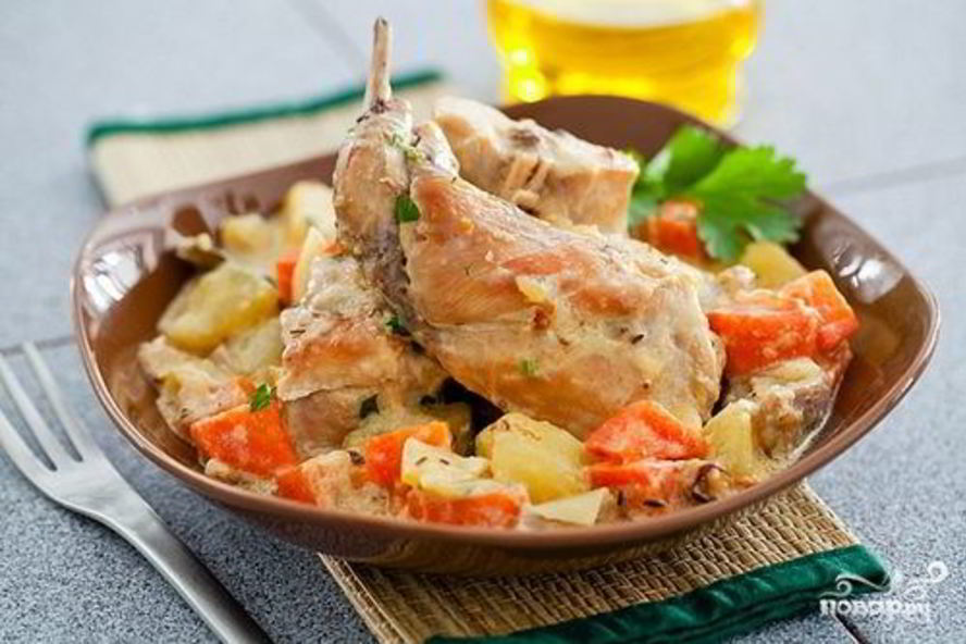 Рецепт рагу из кролика в мультиварке