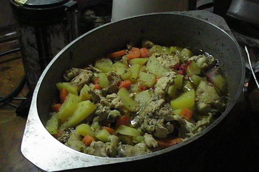 Рецепт рагу из курицы и овощей