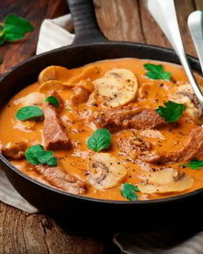 Рагу из телятины с грибами