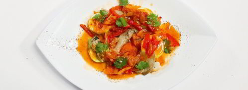 рагу из тыквы с вешенками и соусом лечо. Шаг 5