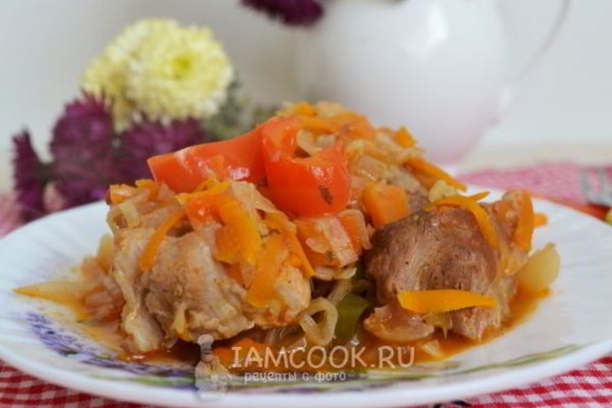 Рецепт рагу овощное с мясом в мультиварке