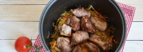 рагу овощное с мясом в мультиварке. Шаг 8