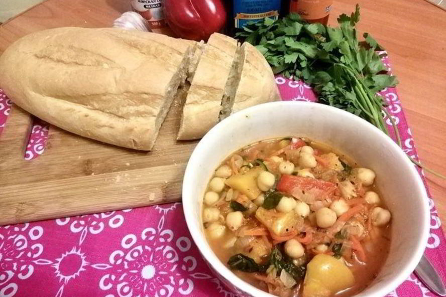 Рецепт рагу с нутом и тыквой