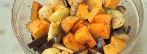 рагу с тыквой, картофелем и баклажанами в духовке. Шаг 4