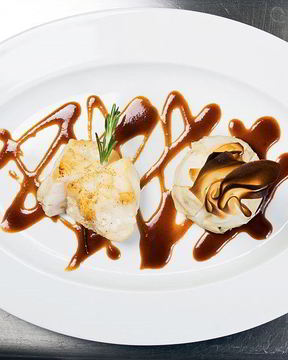 Филе морского черта с корсиканским ризотто