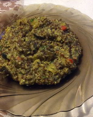 Ризотто из киноа с лесными грибами