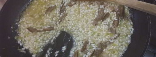 ризотто с белыми грибами и шпинатом. Шаг 5