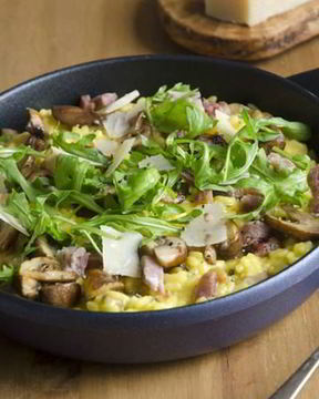 Ризотто с копченостями и грибами