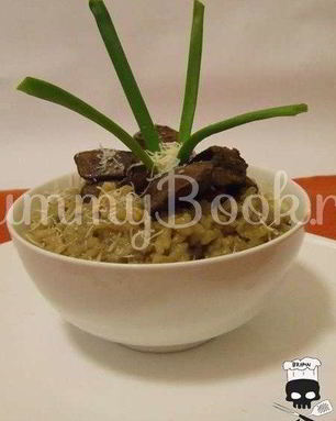 Ризотто с куриной печенью