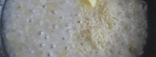 ризотто с луком-пореем и лимонной крошкой. Шаг 7