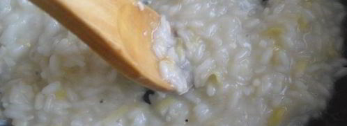 ризотто с луком-пореем и лимонной крошкой. Шаг 8