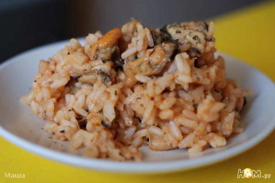 Рецепт ризотто с морепродуктами