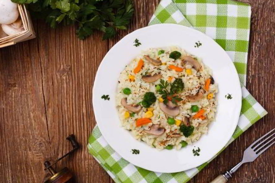 Рецепт ризотто с шампиньонами и овощами
