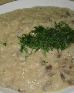 Ризотто с сыром и грибами