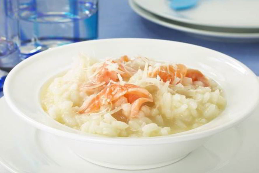 Рецепт ризотто со спаржей и лососем