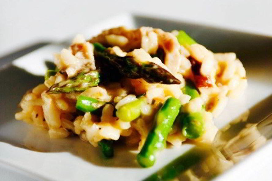 Рецепт ризотто со спаржей и зеленым луком