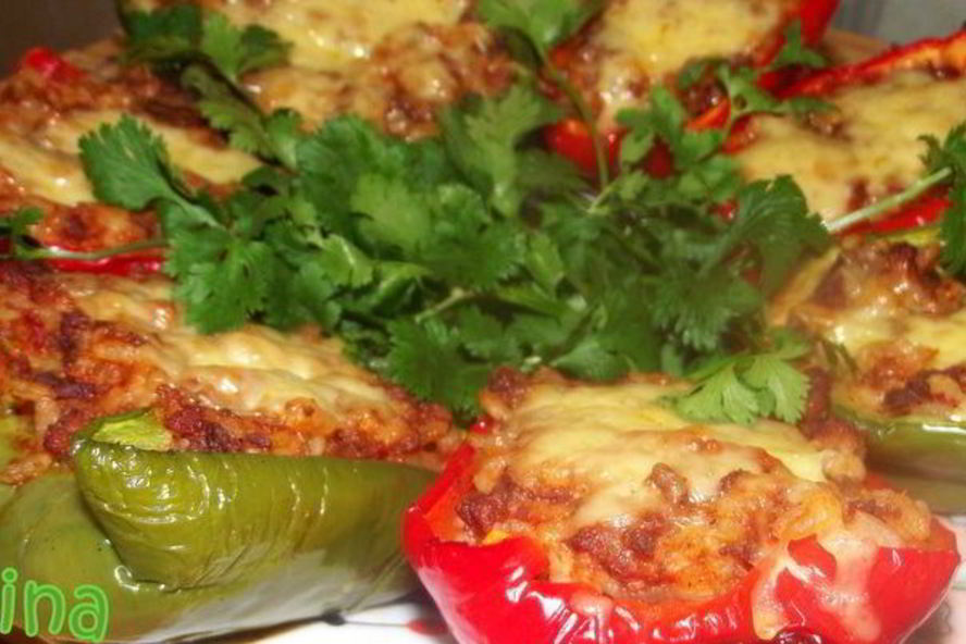 Рецепт сладкие перцы, фаршированные ризотто