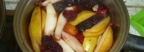 сладкое ризотто с томлеными фруктами. Шаг 5